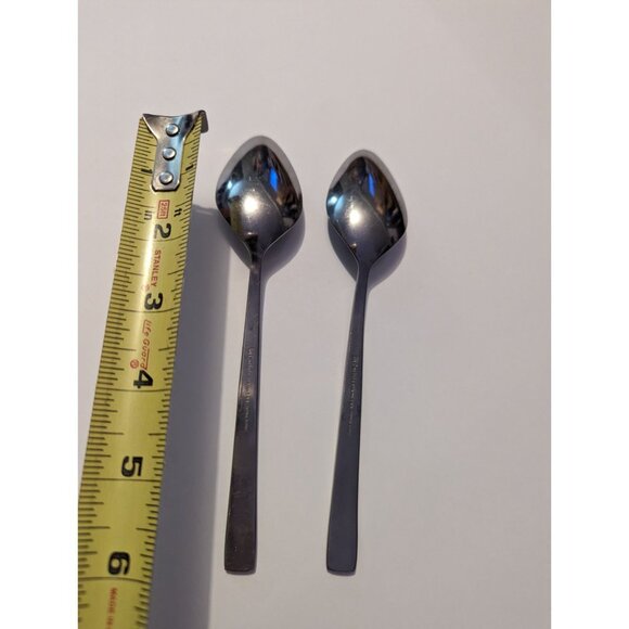 VTG CARLYLE Hong Kong stainless cameo pattern lot 2 tablespoons replacement - Picture 9 of 9